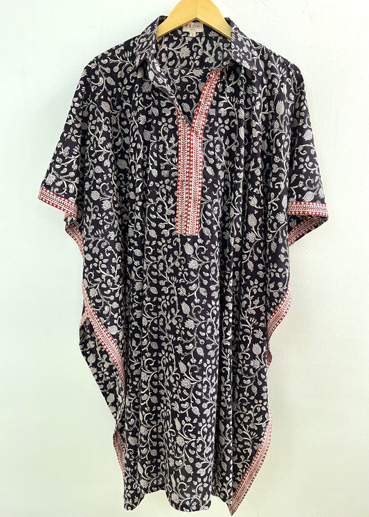 Bagh Black Kaftan Set