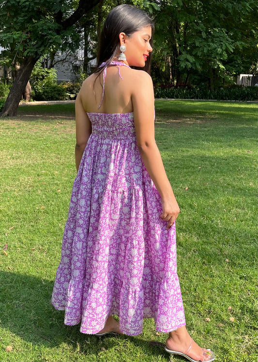 Lilac Halter Dress