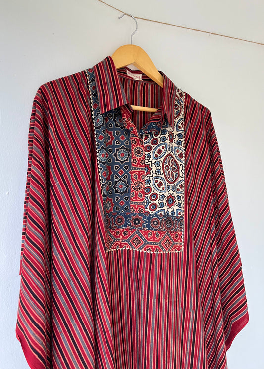 Ajrakh Patch Kaftan