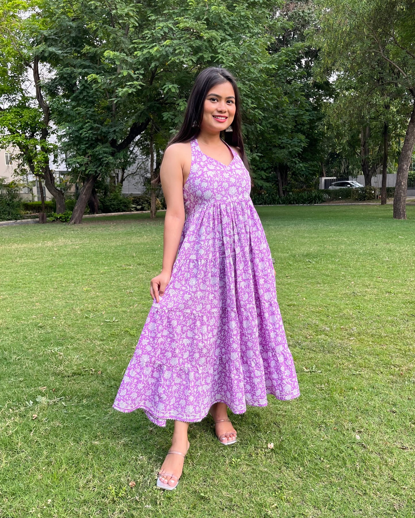 Lilac Halter Dress