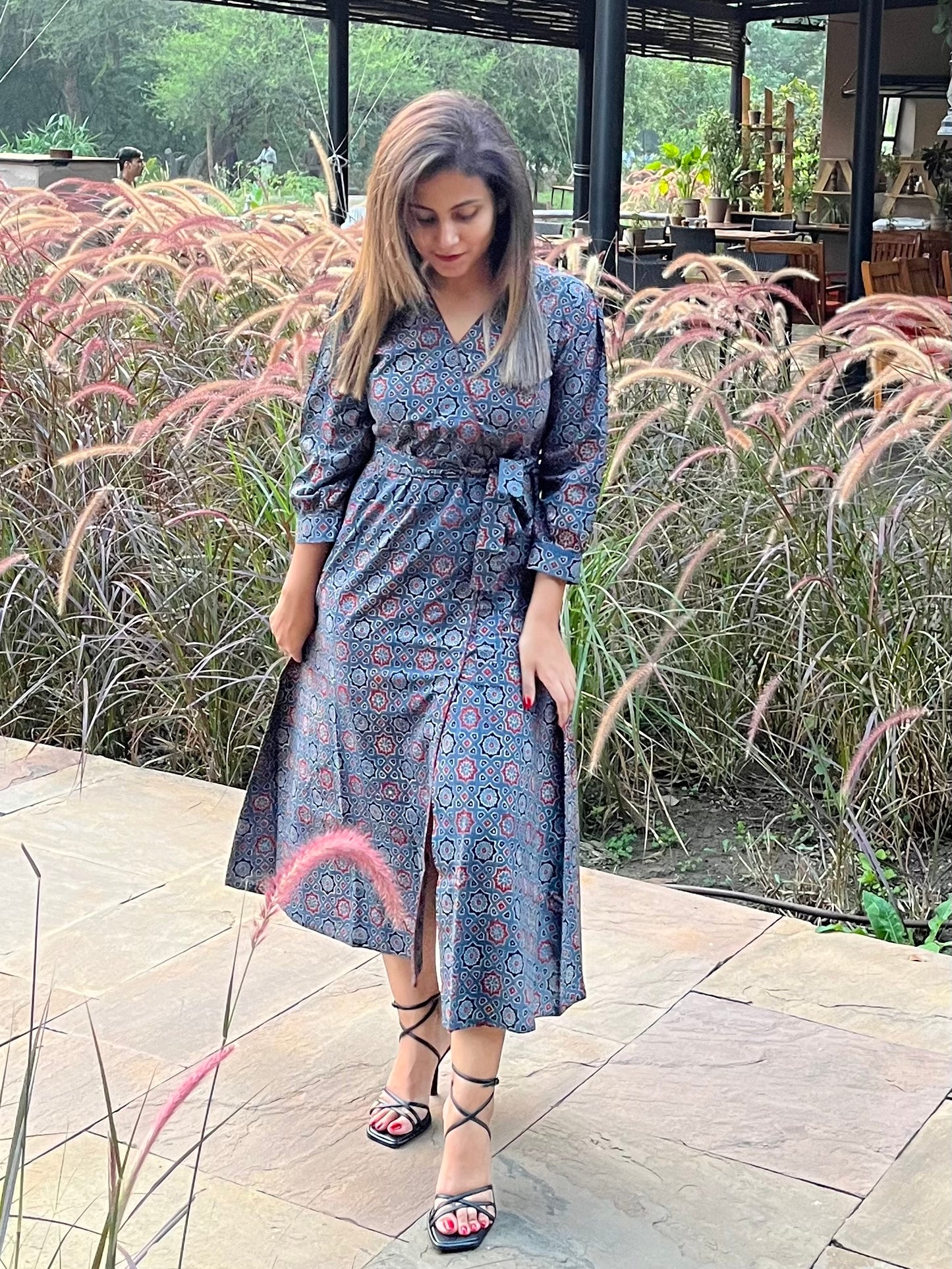 Ajrakh Indigo Dress